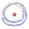 The Bead Chest African Recycled Glass Beads – Handmade in Ghana – Blue Swirl 9mm Strand for Jewelry Making, Crafts, and Home Decor I Approximately 55 Beads
